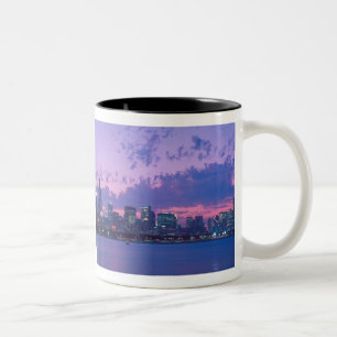 Taza Bicolor Norteamérica, EE. UU., IL. Horizonte de Chicago al