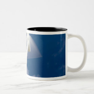 Taza Bicolor Noruega, Sogn og Fjordane. Molino de viento en Krå