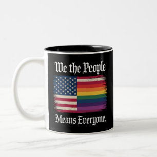 Taza Bicolor Nosotros El Pueblo Significa Todos Estados Unidos