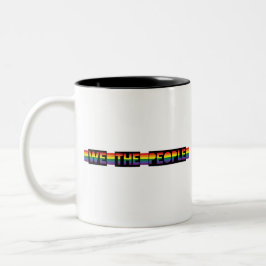 Taza Bicolor Nosotros la raya del orgullo del arco iris de la