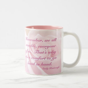 Taza Bicolor Nosotros todos tropiezo… Conciencia del cáncer de
