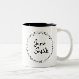 Taza Bicolor Notaciones musicales