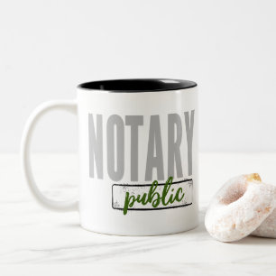 Taza Bicolor Notario público Gran fuente de color negro con ver