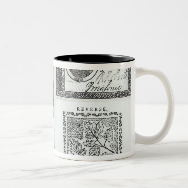 Taza Bicolor Notas de la moneda continental (Derecha)