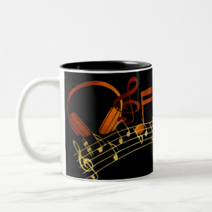 Taza Bicolor Notas de Música