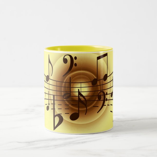 Taza Bicolor Notas musicales elegantes (Centro)