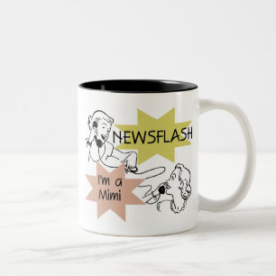 Taza Bicolor Noticia de última hora soy las camisetas un Mimi y