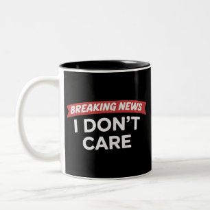 Taza Bicolor Noticias de última hora No me importa Chiste diver