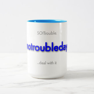 Taza Bicolor notroubleday! Two-Tone coffee mug