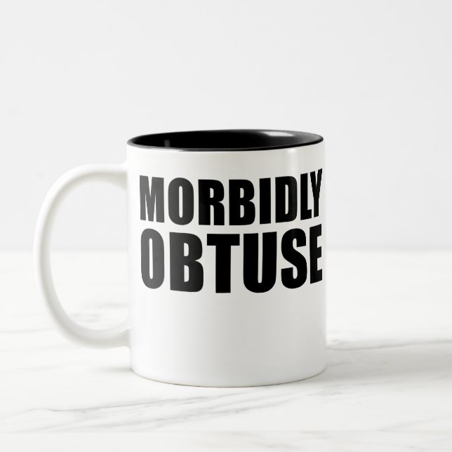 Taza Bicolor Novedad mórbidamente obtusa (Izquierda)