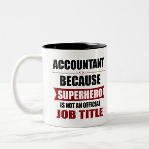Taza Bicolor Novela Contable Superhéroe