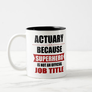 Taza Bicolor Novela de superhéroe actuario