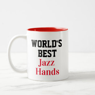 Taza Bicolor Novela divertida WORLD'S BEST JAZZ HANDS