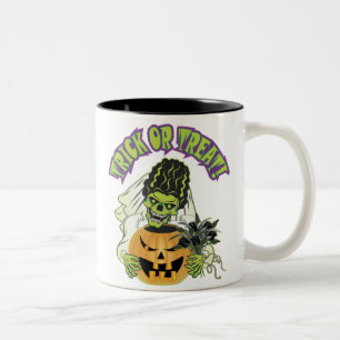 Taza Bicolor Novia de Frankenstein Skull