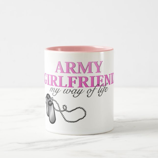 Taza Bicolor Novia del ejército, mi manera de vida (Centro)
