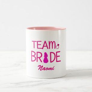 Taza Bicolor Novia del equipo - Personalizado Mugs de la dama d