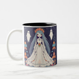 Taza Bicolor Novia fantasma gótica