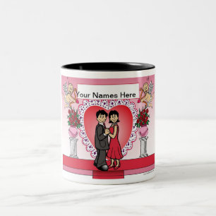 Taza Bicolor Novias personalizadas, pareja