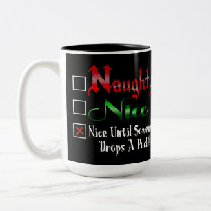 Taza Bicolor Ntrina O Bonita Edición De Hockey Sobre Hielo Negr