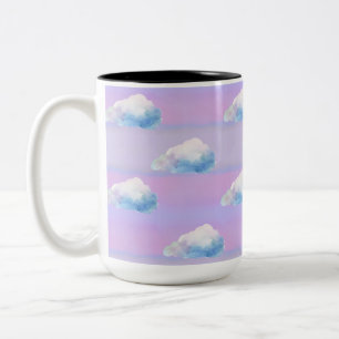 Taza Bicolor Nube 9 Nublado Púrpura y Azul