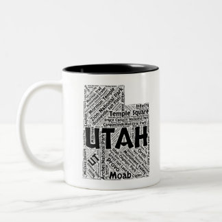 Taza Bicolor Nube de la palabra del estado de Utah