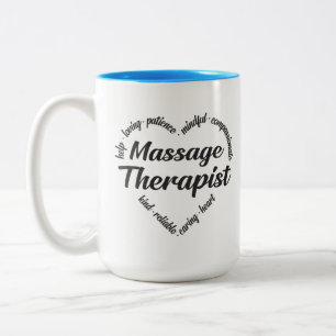 Taza Bicolor Nube de Palabra Corazón Terapéutica de Masaje