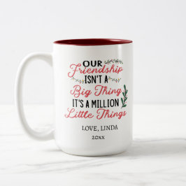 Taza Bicolor Nuestra Amistad es un millón de pequeñas cosas