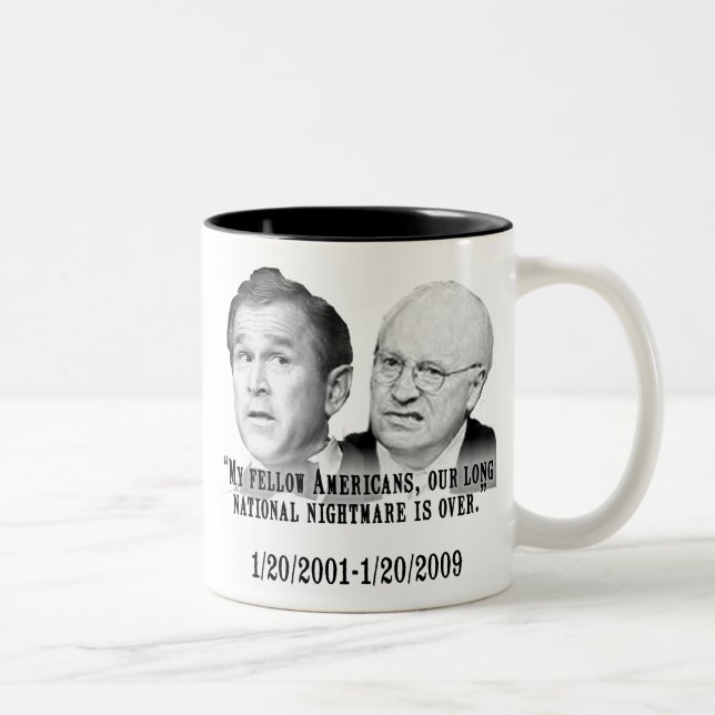 Taza Bicolor Nuestra pesadilla nacional ha terminado (Derecha)