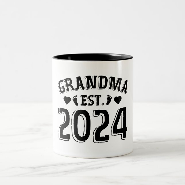 Taza Bicolor Nueva Abuela Cuta Establecida En 2024 (Centro)