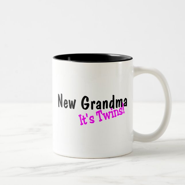 Taza Bicolor Nueva abuela de gemelos (Derecha)