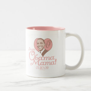 Taza Bicolor Nueva mamá 2009 engranaje de Obama