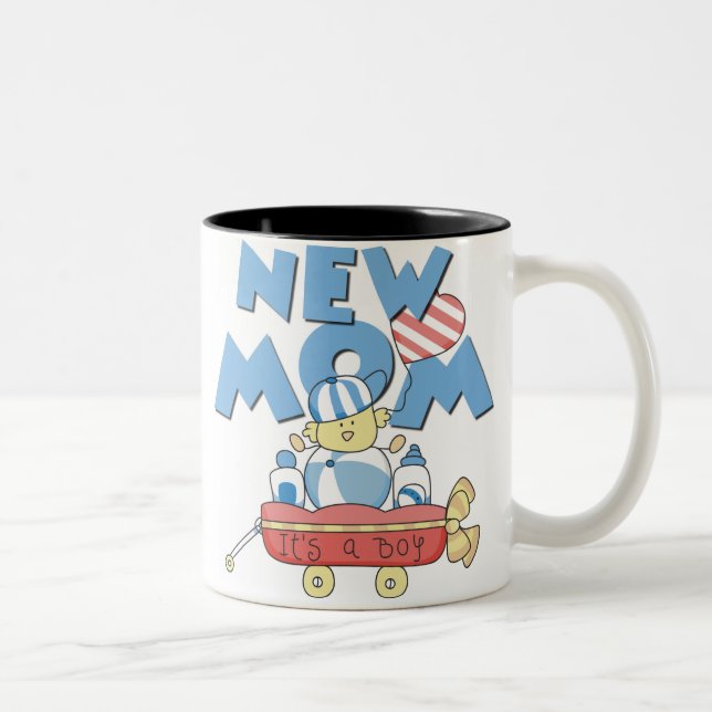 Taza Bicolor Nueva mamá del carro es un muchacho (Derecha)