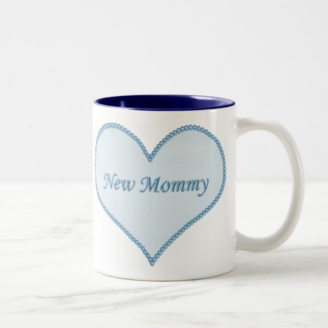 Taza Bicolor Nueva mami mug, azul (Derecha)