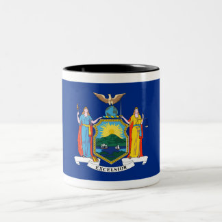 Taza Bicolor Nueva York: El Estado Imperio, casa de bandera gra