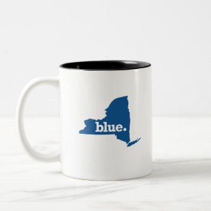 TAZA BICOLOR NUEVA YORK ESTADO AZUL