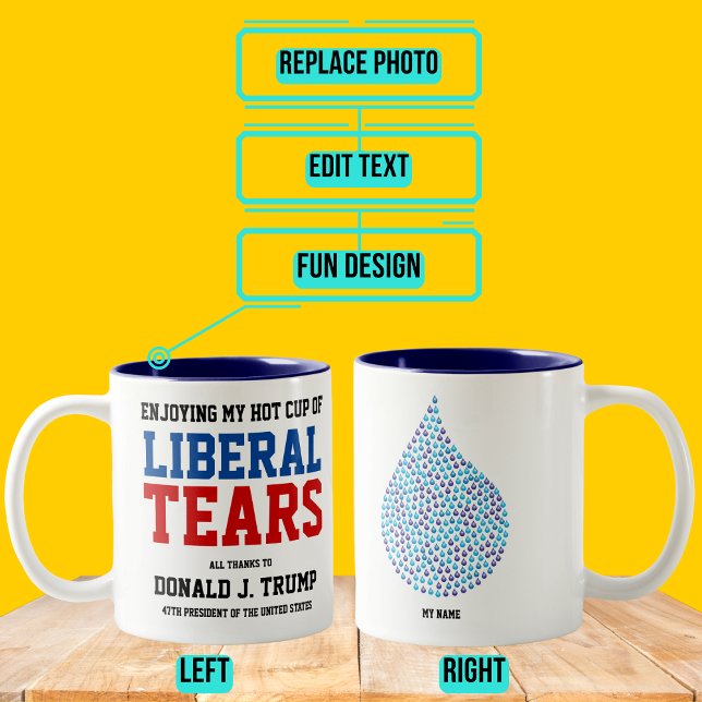 Taza Bicolor Nuevas lágrimas liberales (Please enjoy our design and see the others in the collection.)