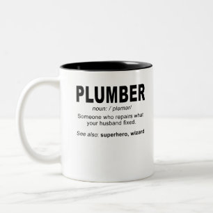 Taza Bicolor Nueve de fontanero: /planaur/ Alguien que repara l
