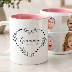 Taza Bicolor Nuevo año de Grammy Est. Cuatro collage de fotos