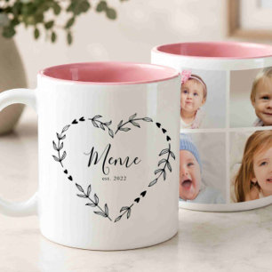 Taza Bicolor Nuevo Año de Meme Est. Cuatro Fotos en Colage