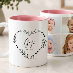Taza Bicolor Nuevo año Gigi Est. Cuatro collage de fotos 