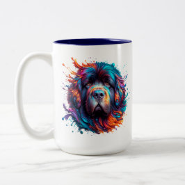 Taza Bicolor Nuevo cabezal de pintura Splatter Mug Hogar o Viaj