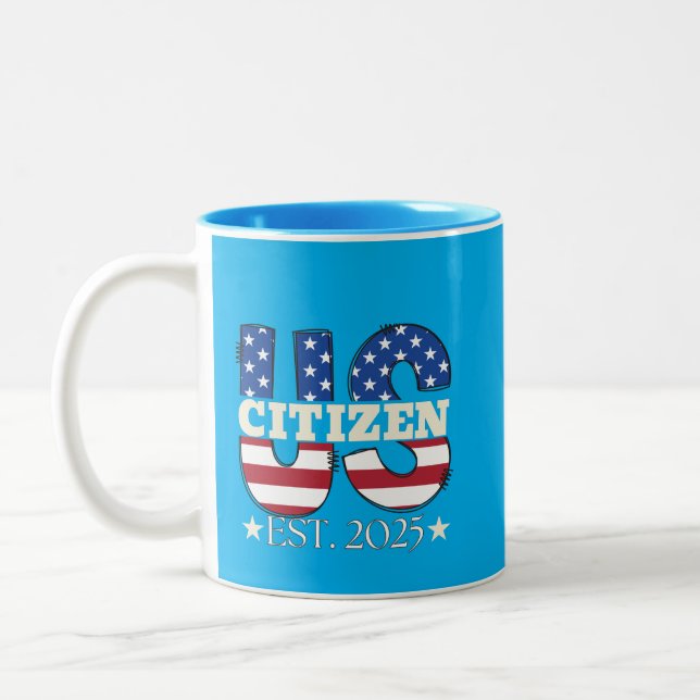 Taza Bicolor Nuevo ciudadano norteamericano al este de 2025 (Izquierda)