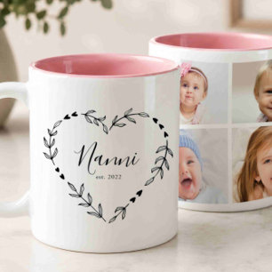 Taza Bicolor Nuevo collage de fotos del año de Nanni Est.