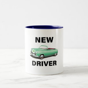 Taza Bicolor Nuevo conductor provisional de automóvil