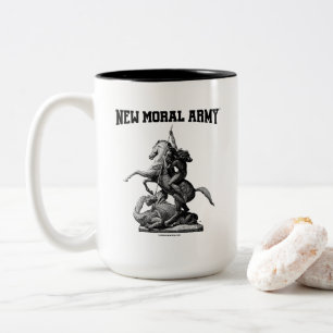 Taza Bicolor Nuevo logotipo del Ejército Moral™ St. George & Dr