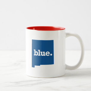 TAZA BICOLOR NUEVO MÉXICO ESTADO AZUL
