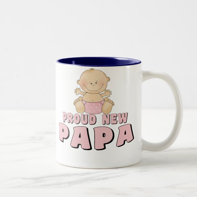 Taza Bicolor NUEVO muchacho ORGULLOSO de la papá (Derecha)