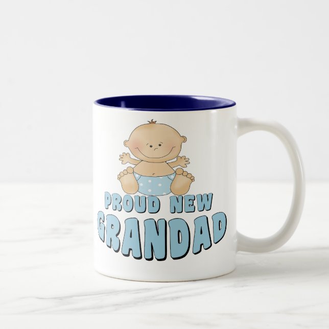 Taza Bicolor NUEVO muchacho ORGULLOSO del Grandad (Derecha)