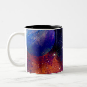 Taza Bicolor Nuevo planeta y galaxia de colores vivos