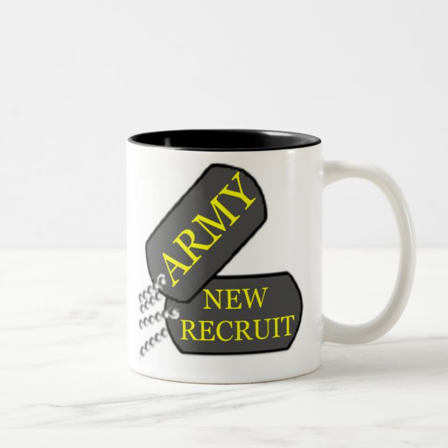 Taza Bicolor Nuevo recluta del ejército (Derecha)